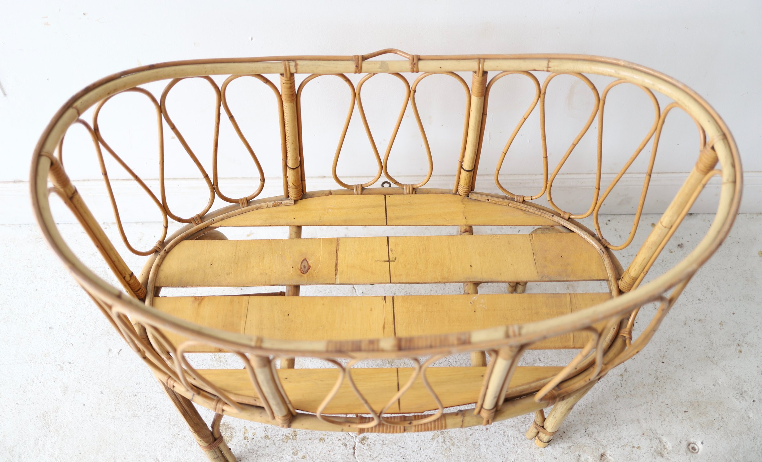 vintage bamboo crib