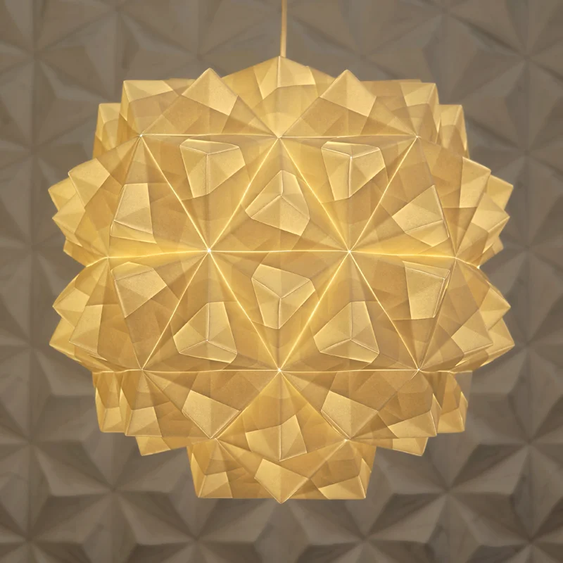 Origami Lampshade Leah Pendant Paper Artist London Foldability Origami Lampshade Leah Pendant Paper Artist London Foldability