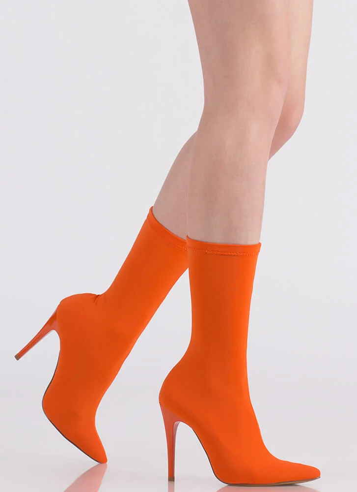 orange booties
