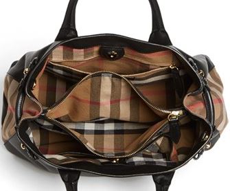 medium banner leather tote burberry