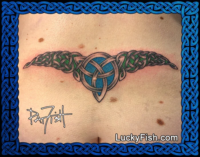 Transcendence tattoo by Pat Fish