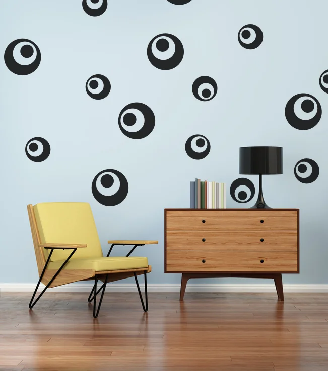 Retro Circles Wall Decal Star Graphics