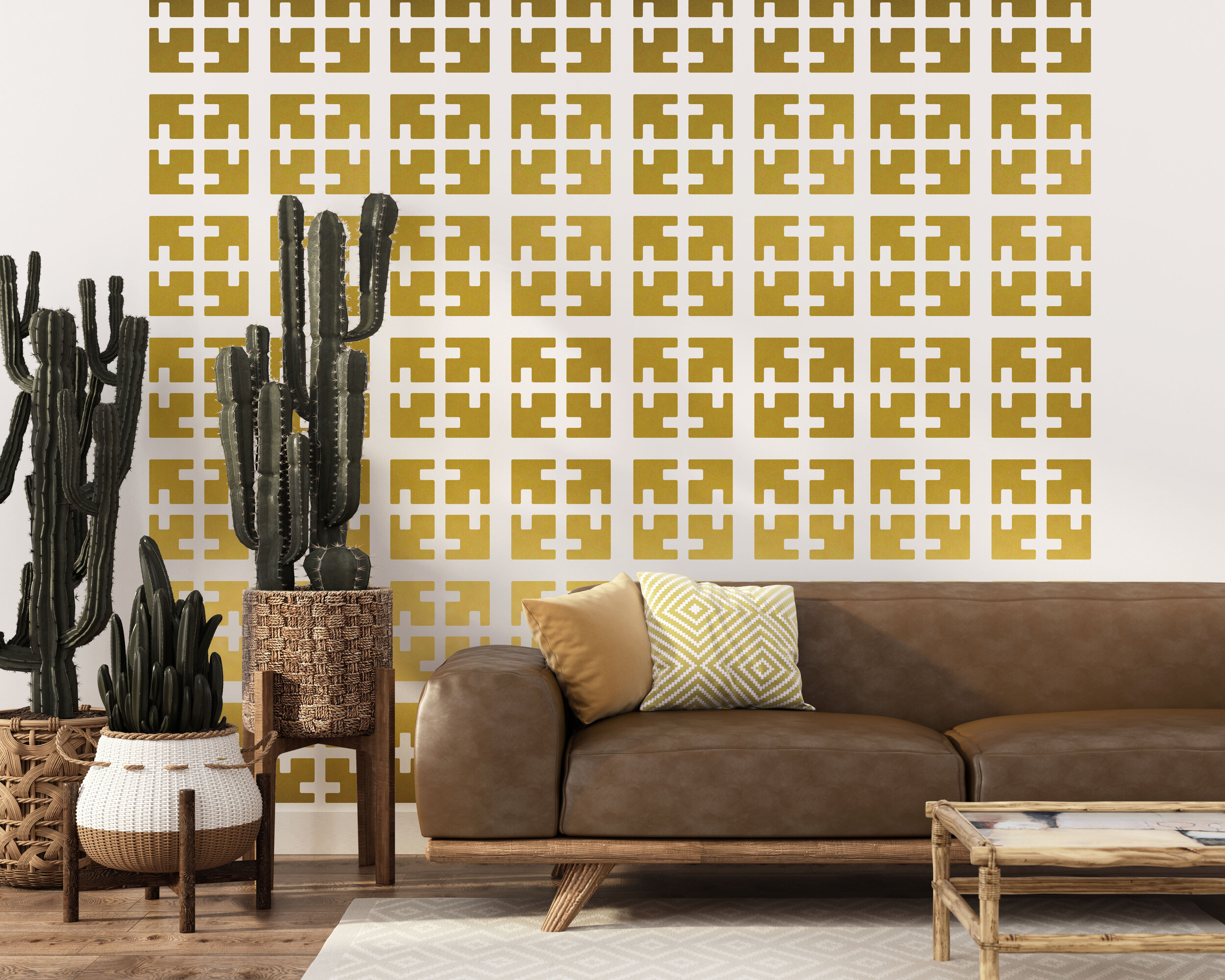 Mid Century Breeze Blocks Maltese Cross Wall Decals Wall Star