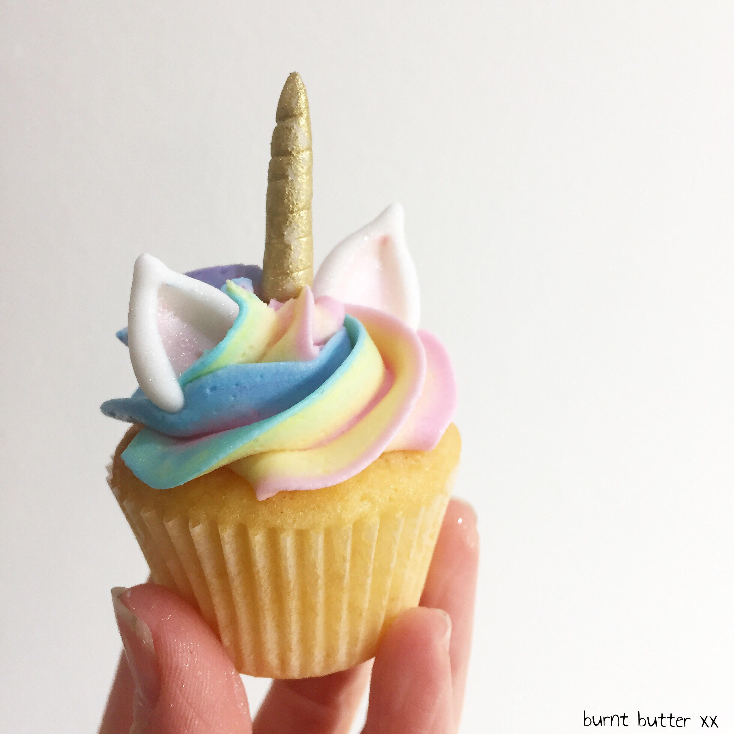 Rainbow Unicorn Cupcakes \u2014 Burnt Butter Cakes