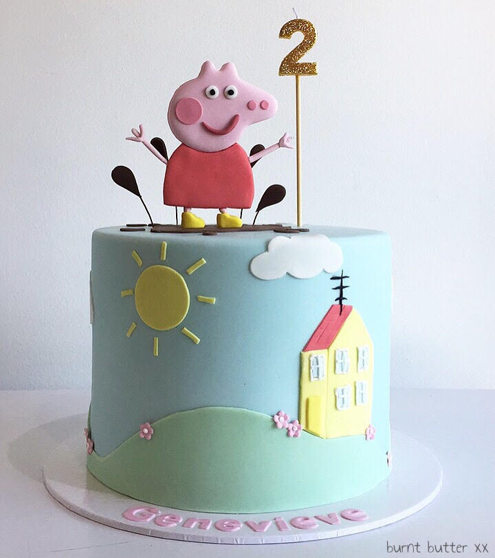 2d Peppa Pig Cake Burnt Butter Cakes
