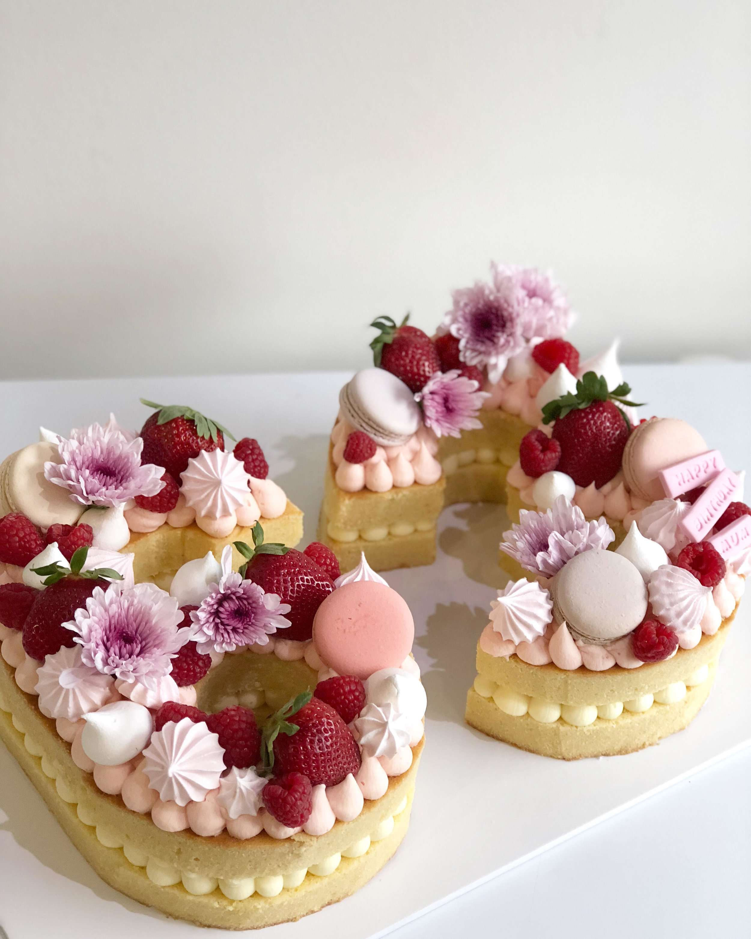 Floral Number Cake Two Numbers Burnt Butter Cakes