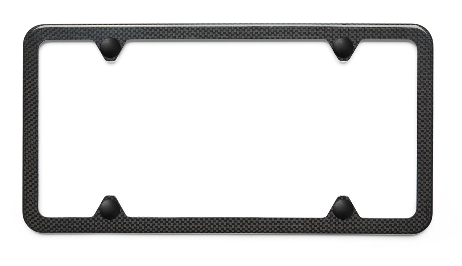 1PCS 100% Real Carbon Fiber License Plate Frame 2 Holes Black Licenses Plates Frames,Car Licence Plate Covers Holders Slim Design with Chrome Screw Caps Tool Kit for US Canda and Mexico Vehicles 