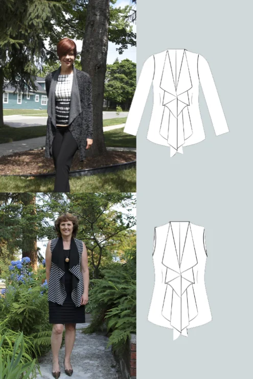 Studio Collection Draped Vest Jacket Pattern Copy Shop Pdf