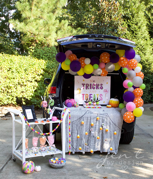 Trunk Or Treat Halloween Sign No Tricks Just Treats Jen T By