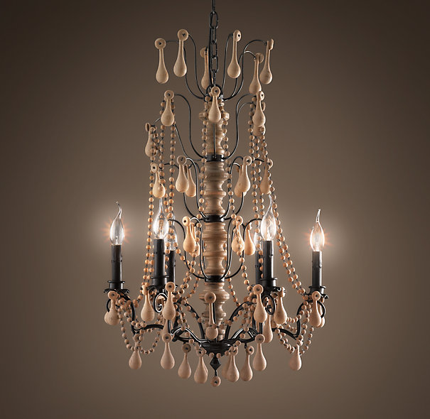 wood and crystal - baroque -Rest Hardware