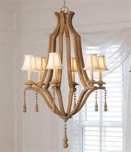 wood chandelier