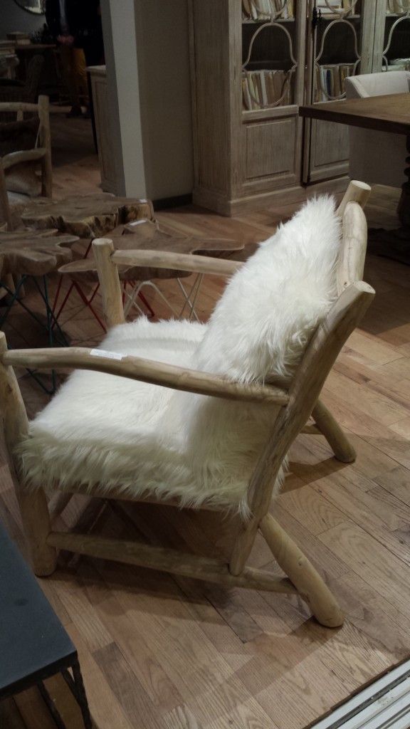 fur chair