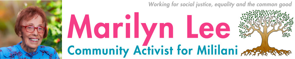 Marilyn Lee - Community Activist for Mililani