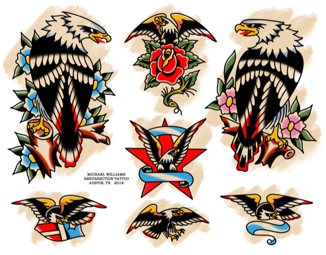 American eagle tattoo flash