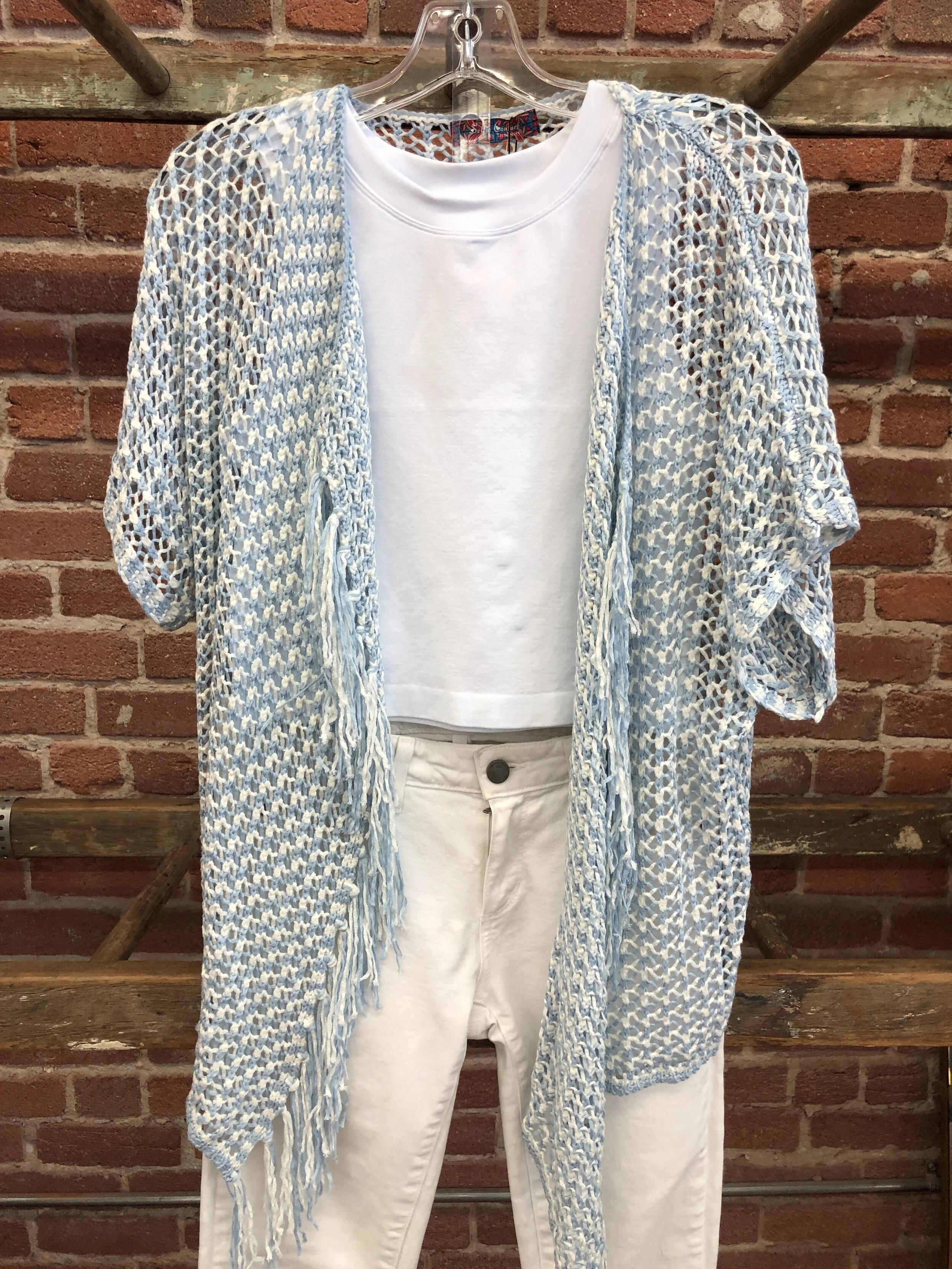 open knit sweater cardigan