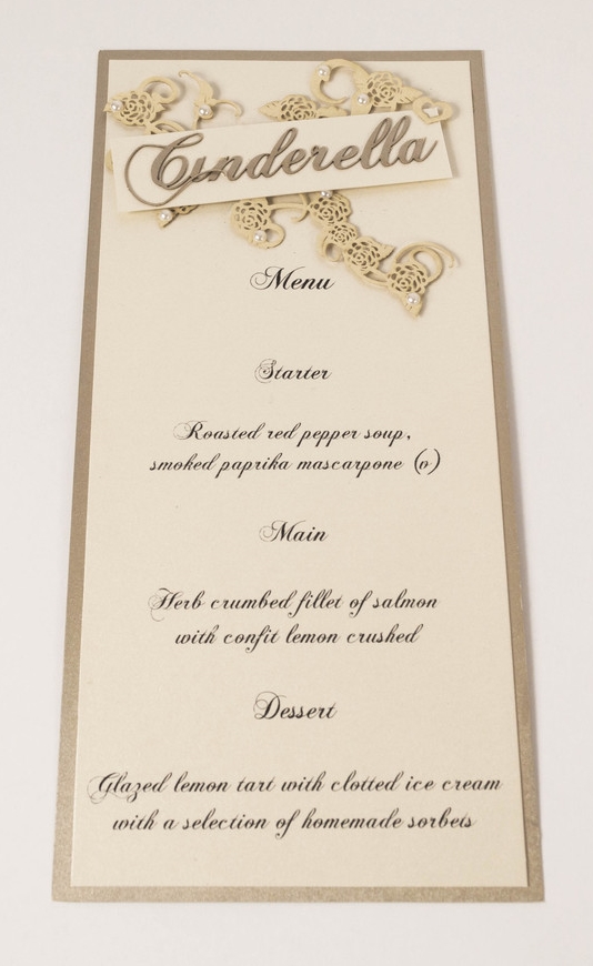 Disney Themed Menu Bella Collection