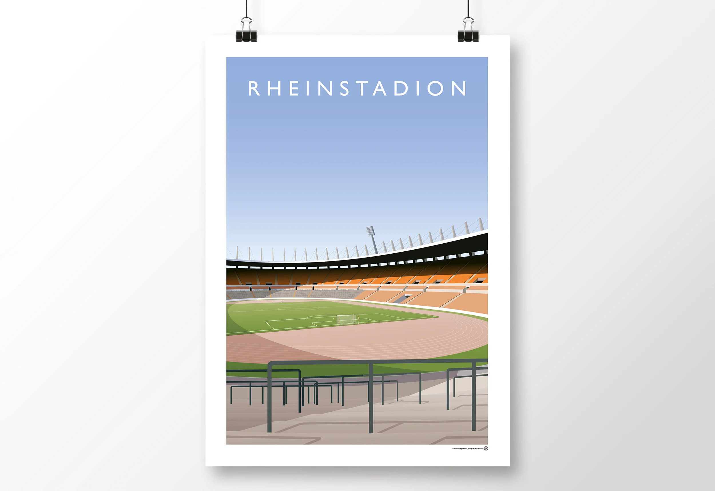 Fortuna Düsseldorf Rheinstadion Poster | Matthew J I Wood Design