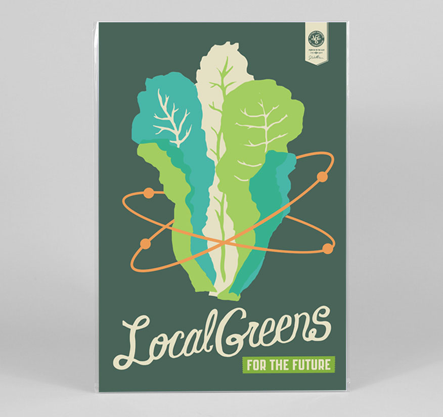 Local Greens 12x18 Screenprint Poster The Victory Garden Of