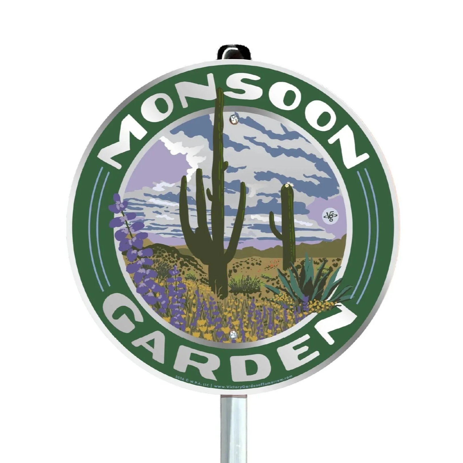 Monsoon Garden, Desert Landscape - Yard and Garden Sign — Victory