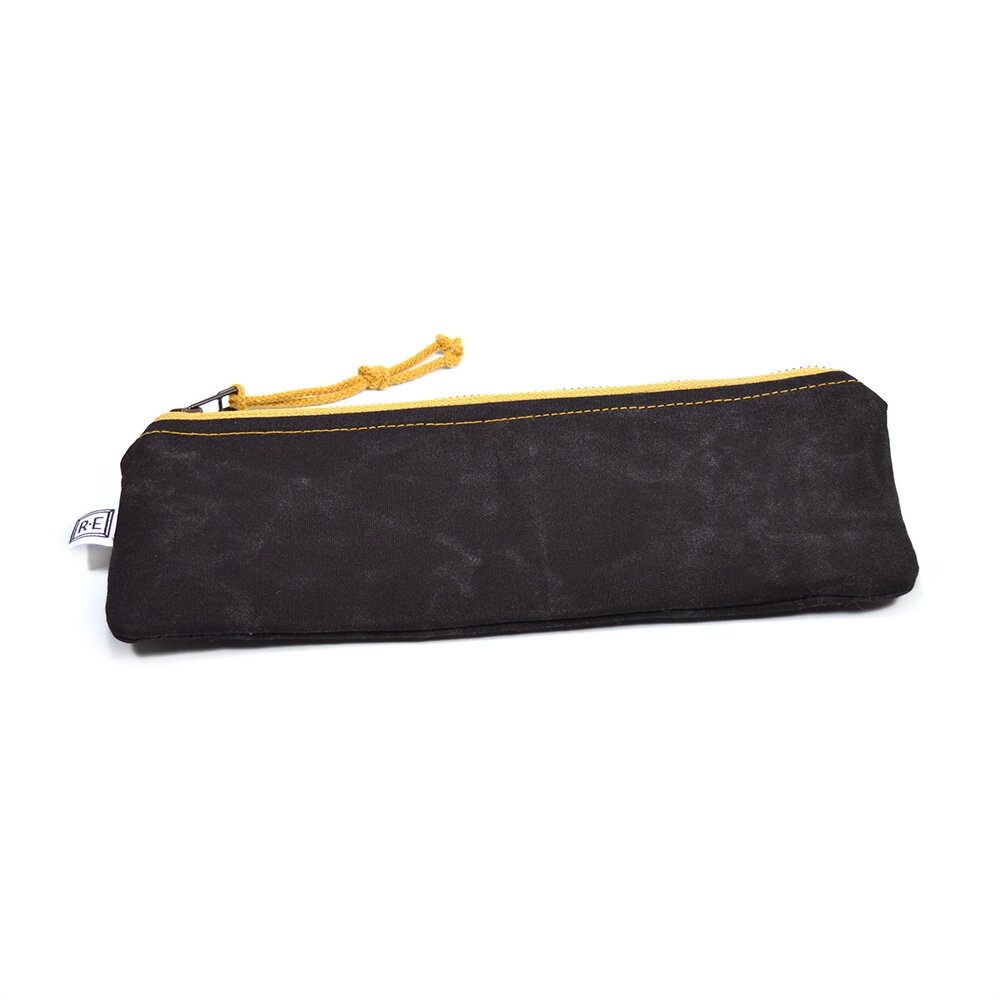 Zipper Canvas Pencil Bag Black, Canvas Zipper Pencil Pouch