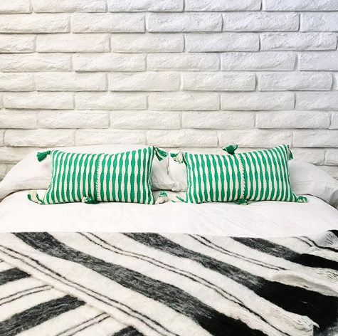 Archive New York Antigua Pillow Kelly Green Stripe