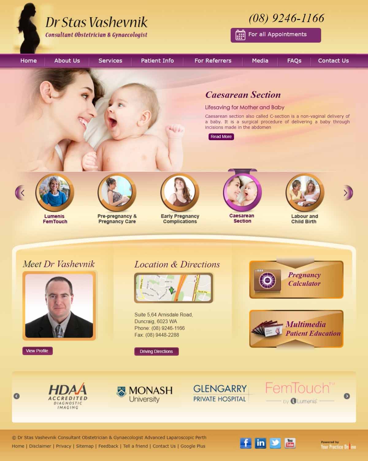 Perth Consultant 产科医生&妇科医生网站