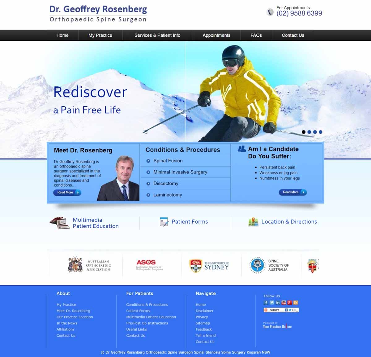 Website for 骨科Spine Surgeon