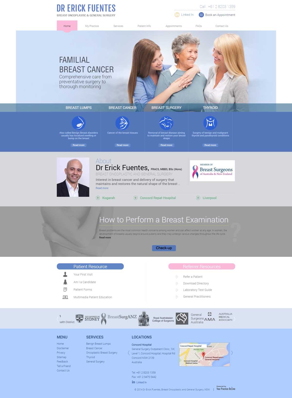 乳腺癌& 外科医生Website Sydney
