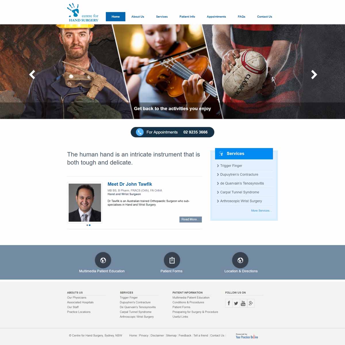 Sydney 骨科手Surgeons Website