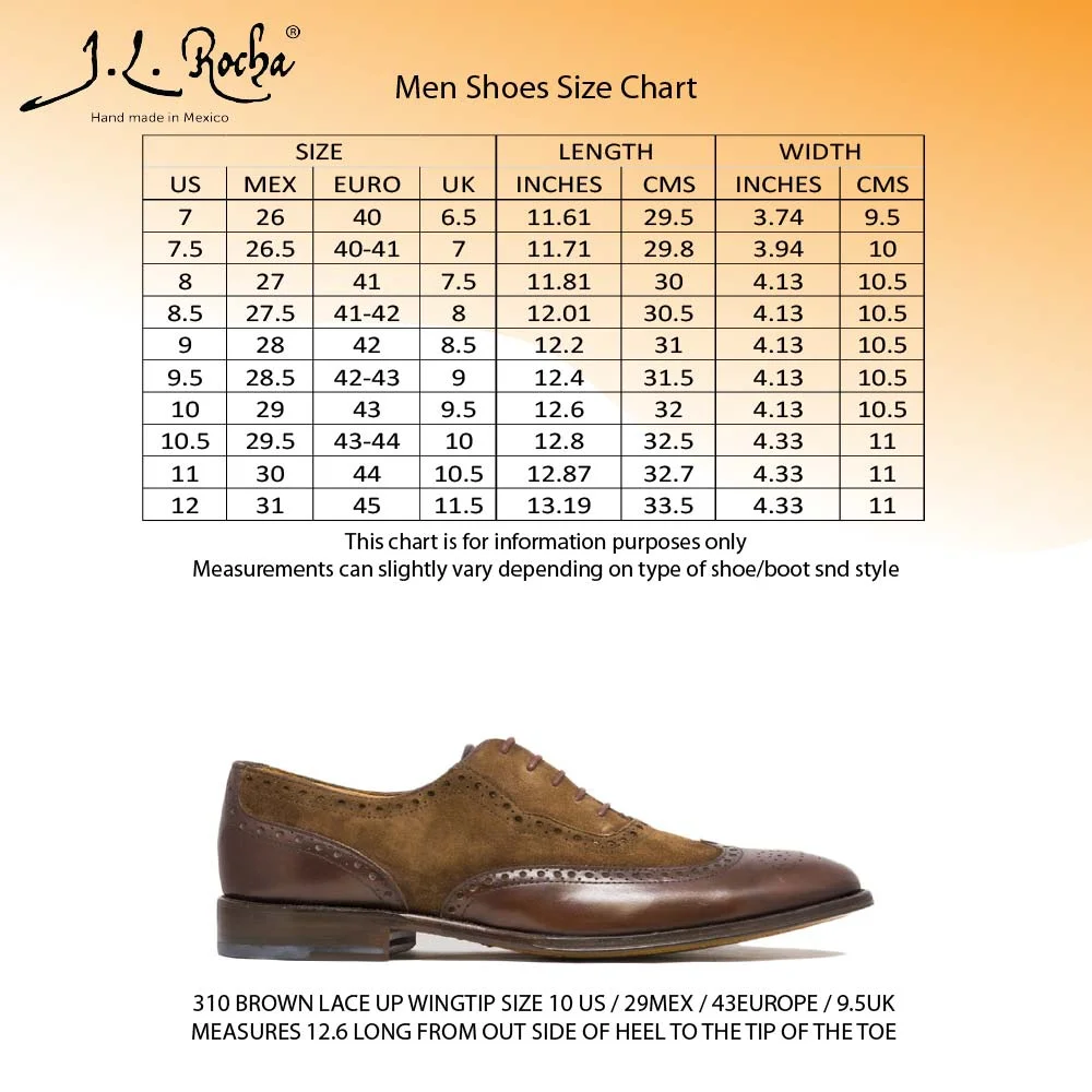 Size Chart Us To Mexico