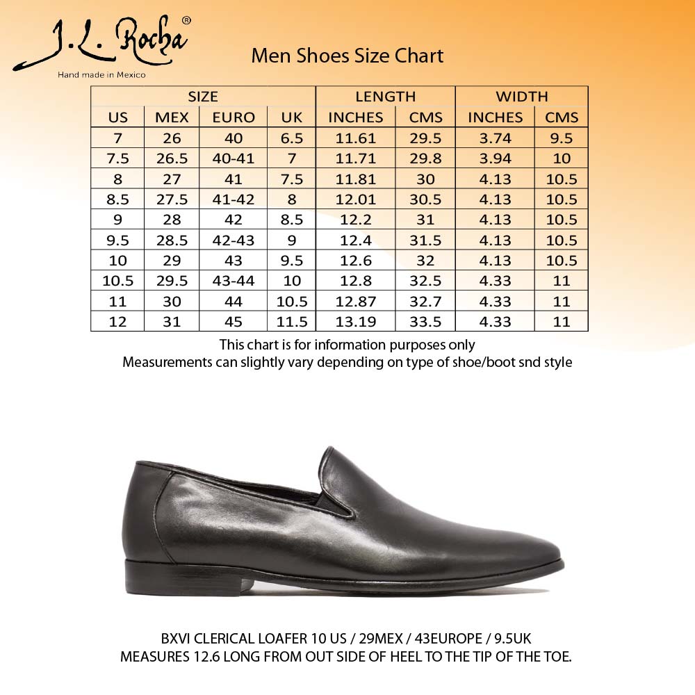 J Shoes Size Chart