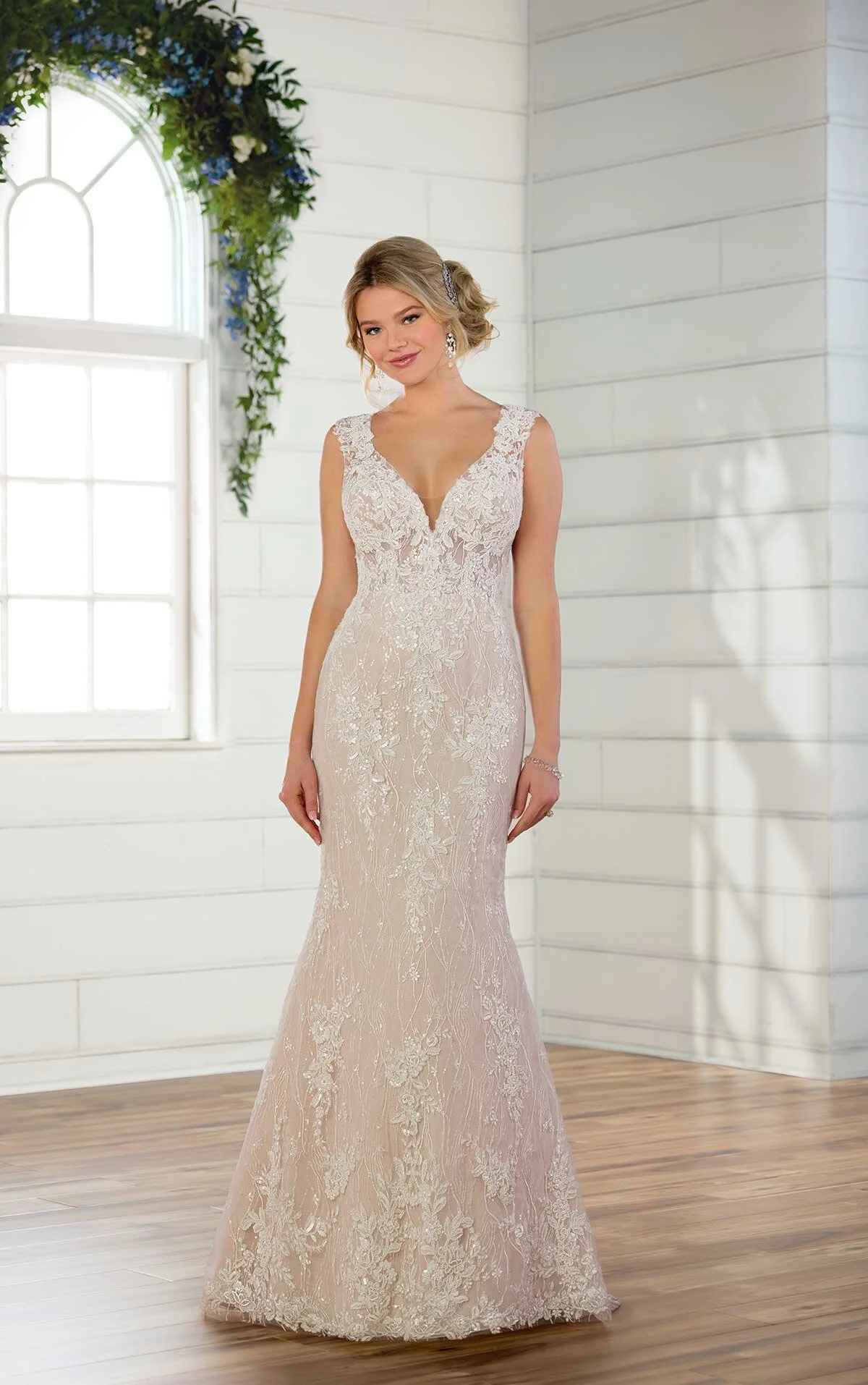 lace and sparkle wedding dress