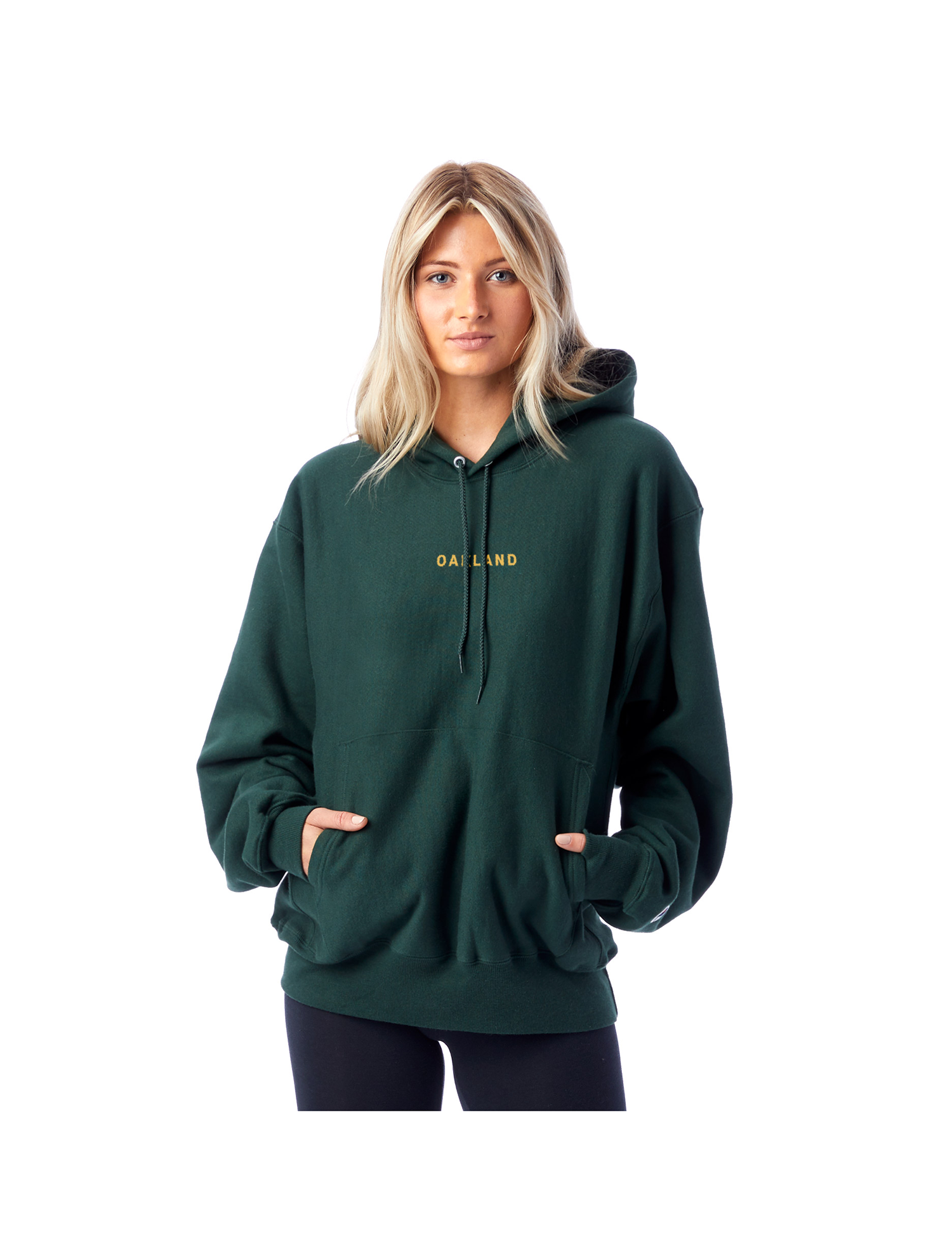 champion green reverse weave hoodie