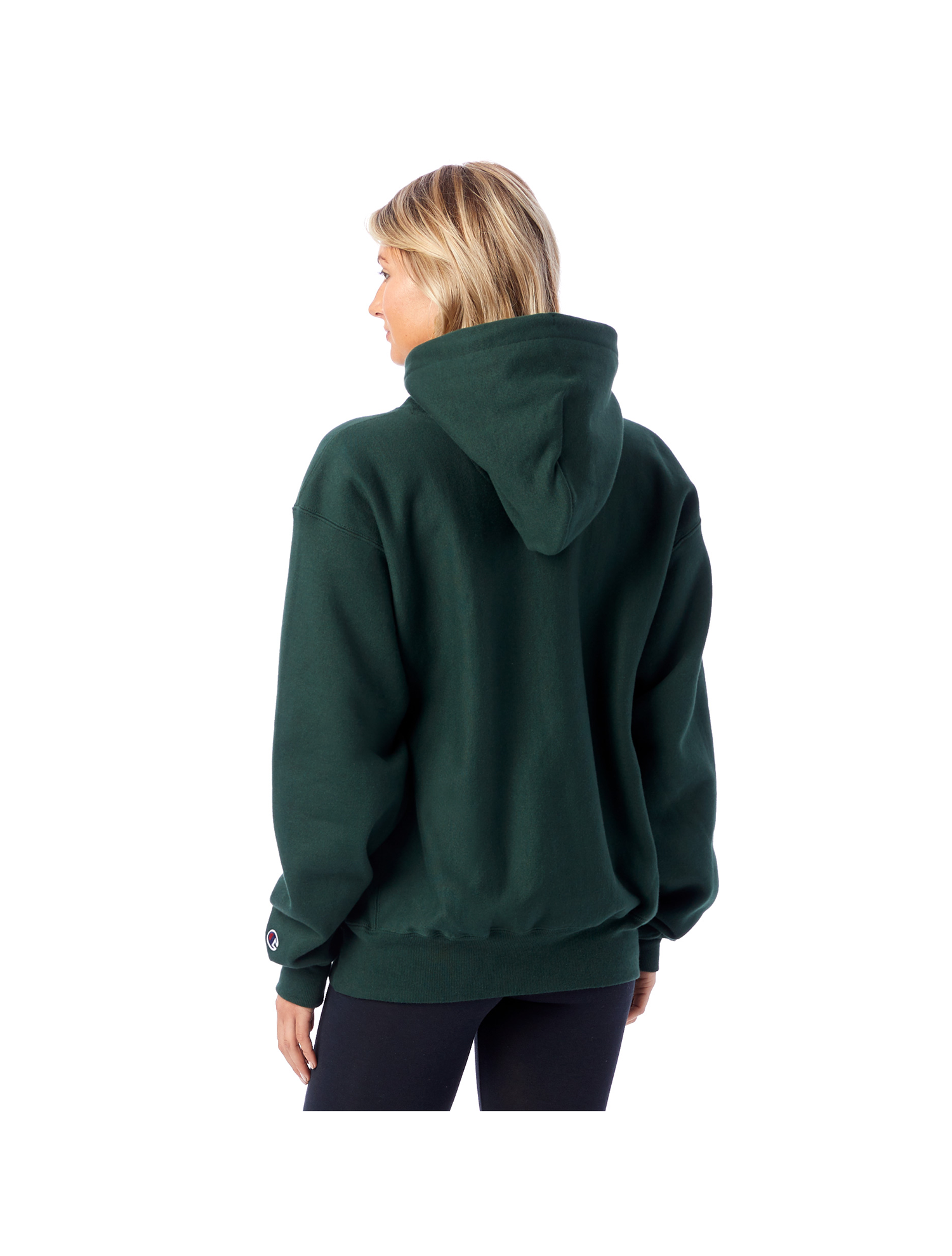 champion reverse weave hoodie dark green