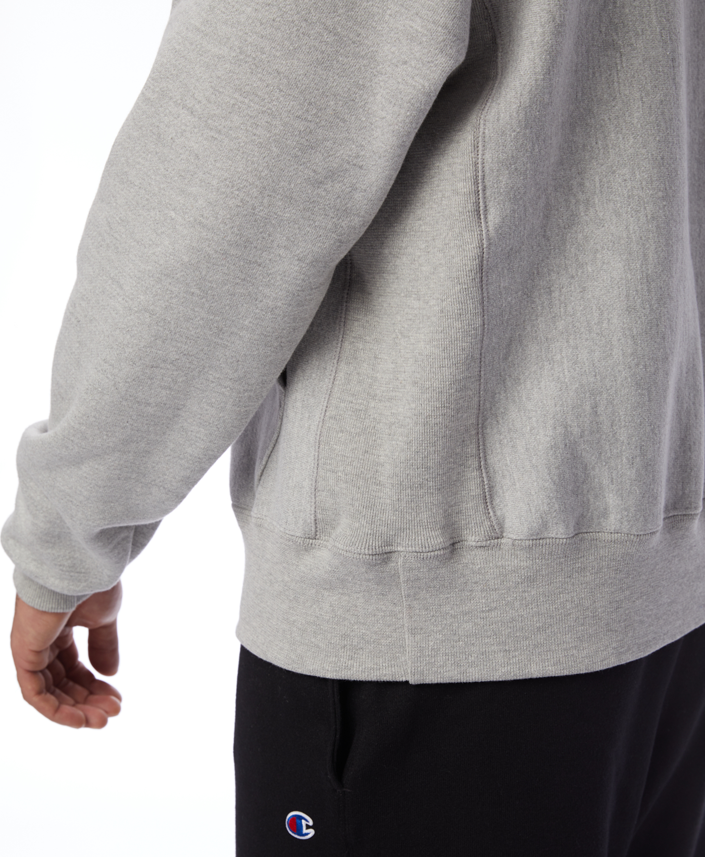 champion reverse weave hoodie oxford grey