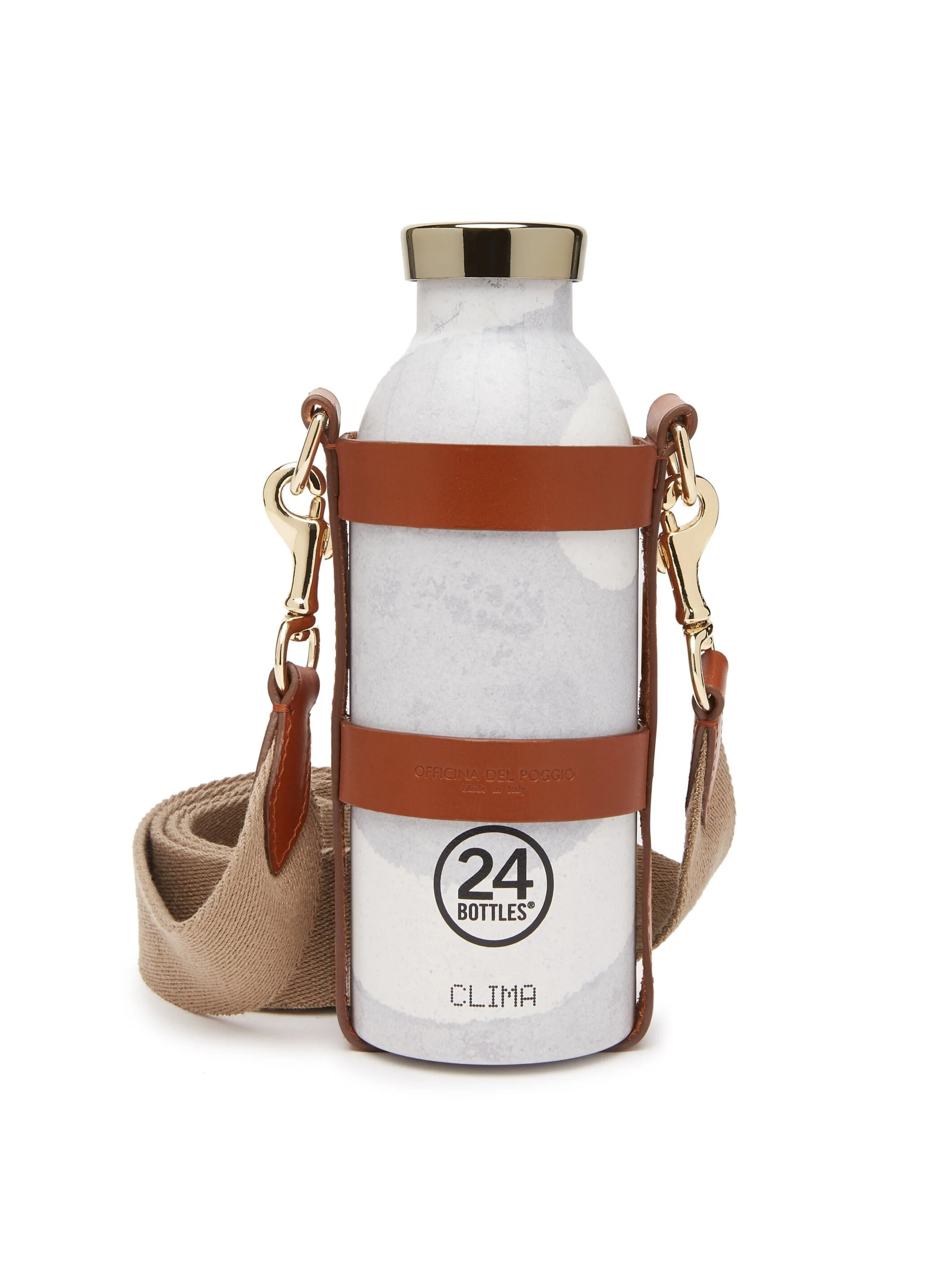 NEW Bottle Bag with Bottle - Tan Leather