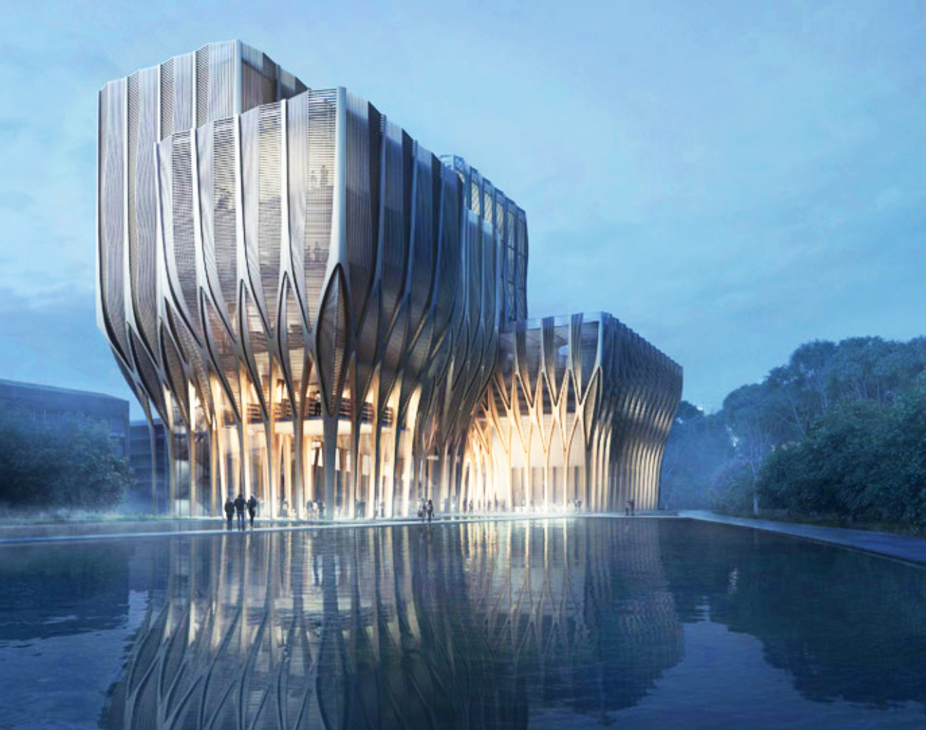 扎哈·哈迪德(Zaha Hadid)的Sleuk Rith学院, Cambodia
