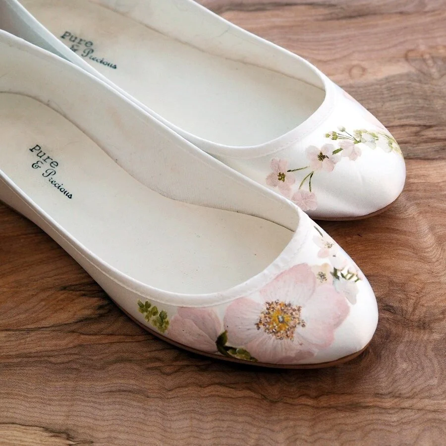 hand painted wedding shoes