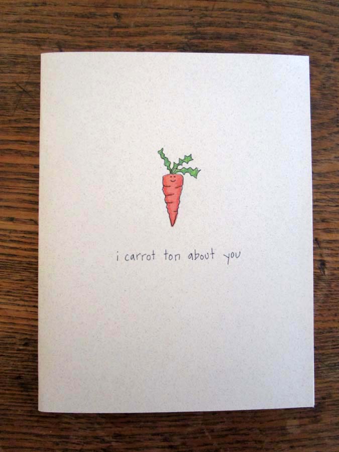 carrot greeting card  art