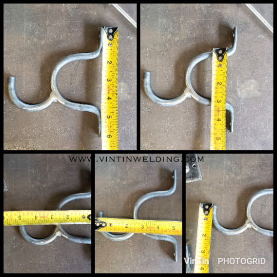 Metal Hanger Hook Blacksmith Hand Forged Iron Rustic Steel Metal