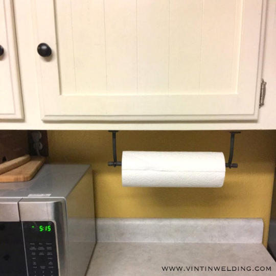 Wrought Iron Under Cabinet Paper Towel Holder Vintin Welding Br