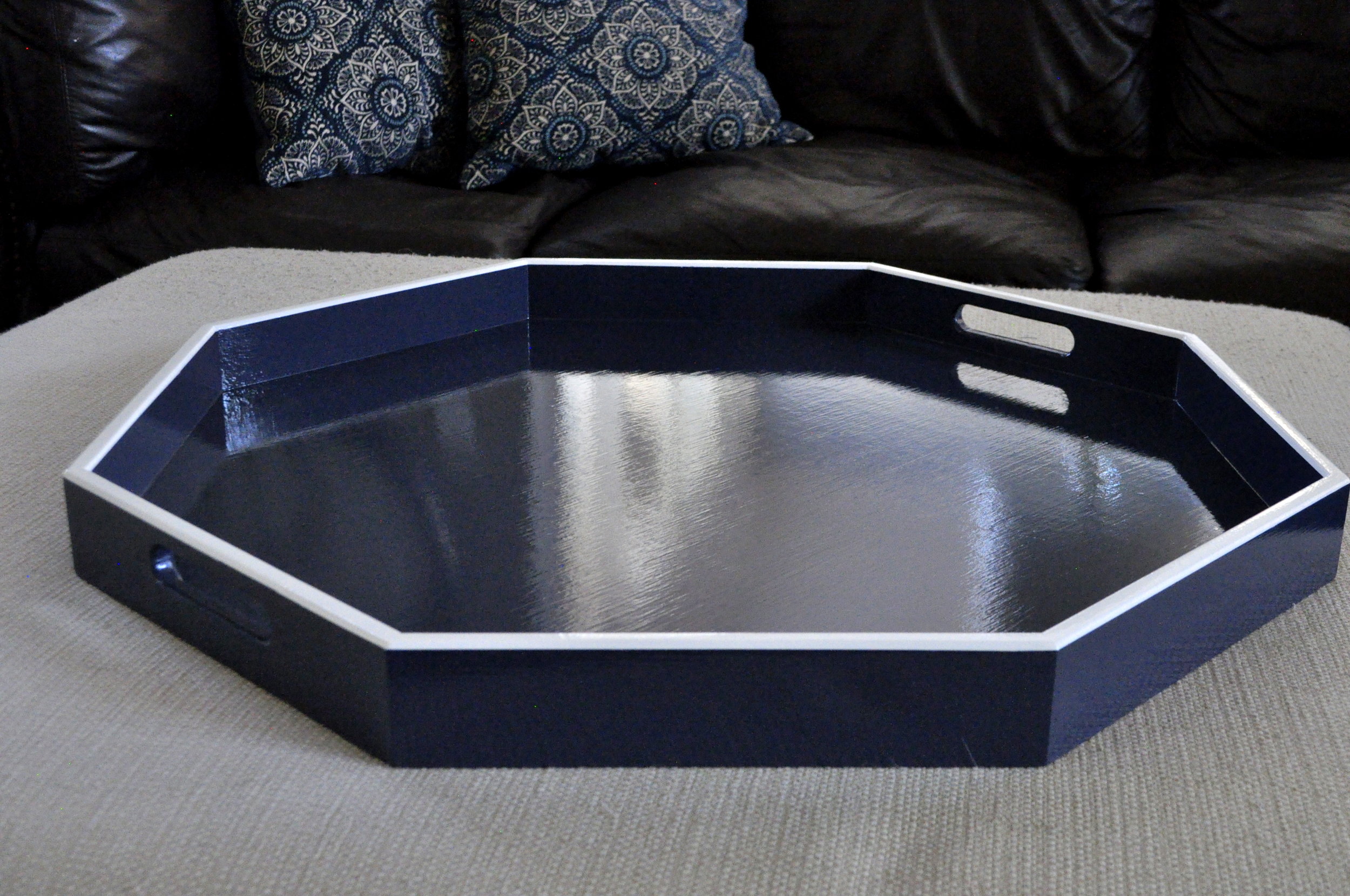 white ottoman tray