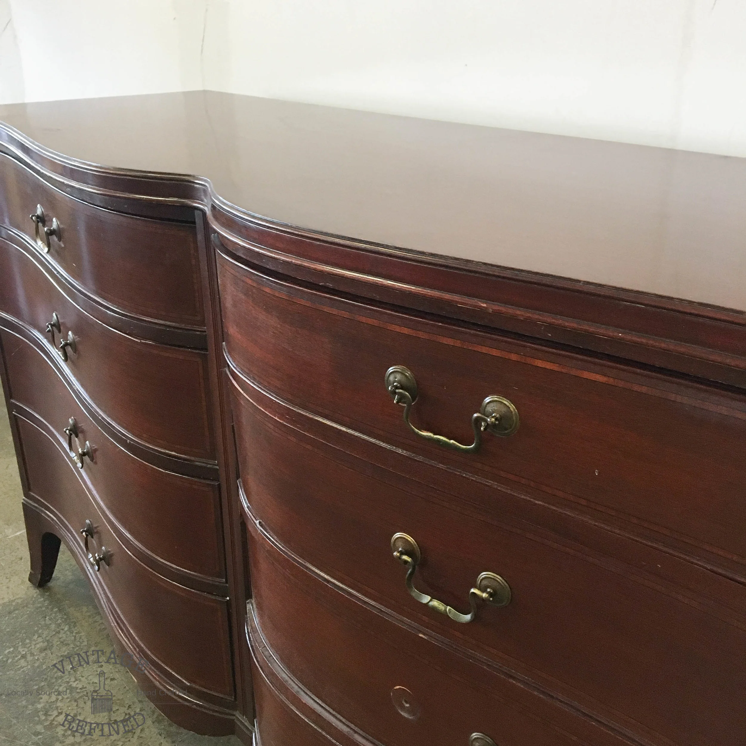 Vintage Refined Customizable Mahogany Dresser