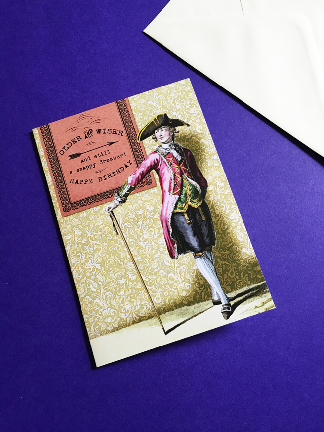 Snappy Dresser Birthday Greeting Card Tartan And Zebra