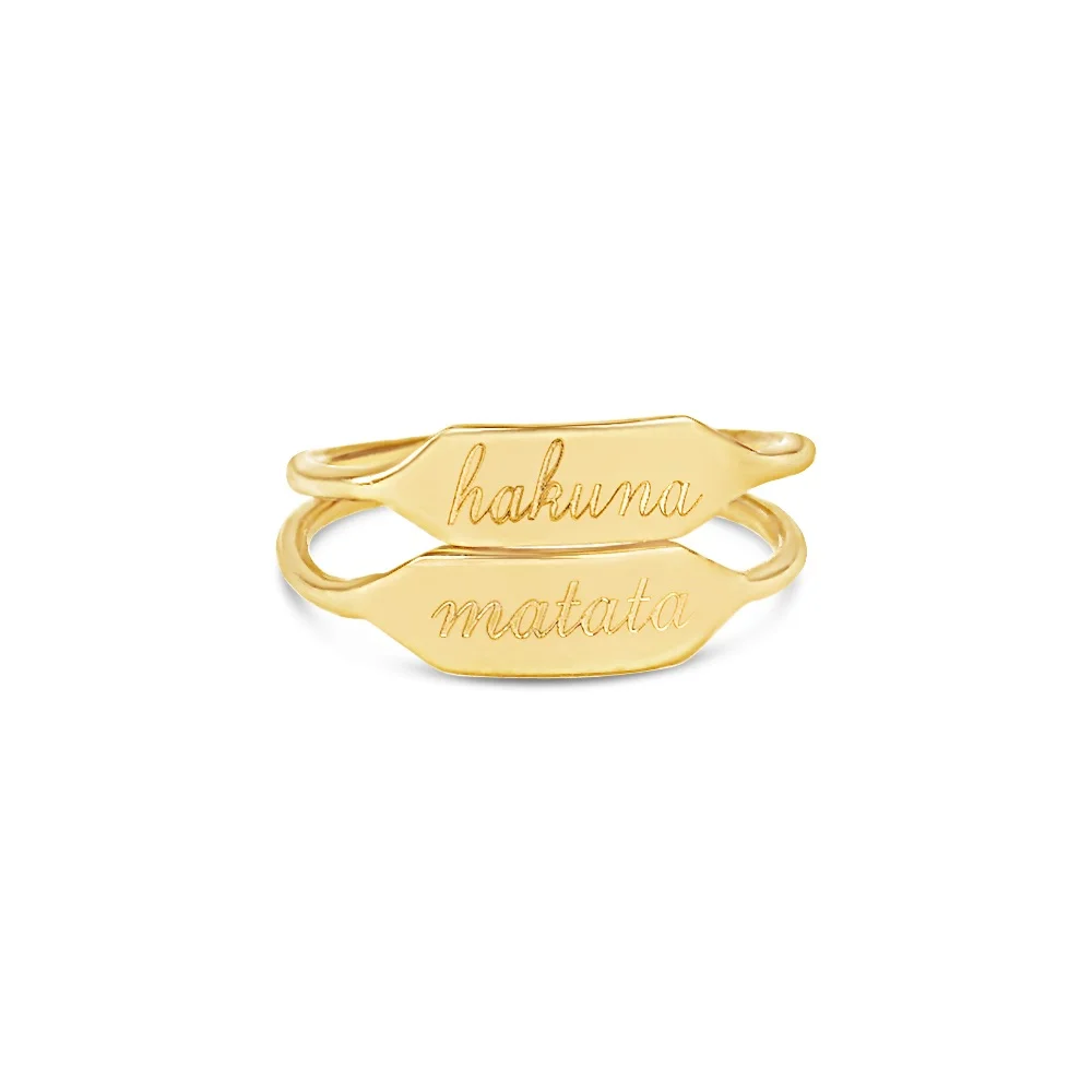 Hakuna Matata No Worries Stacking Ring Phoebe