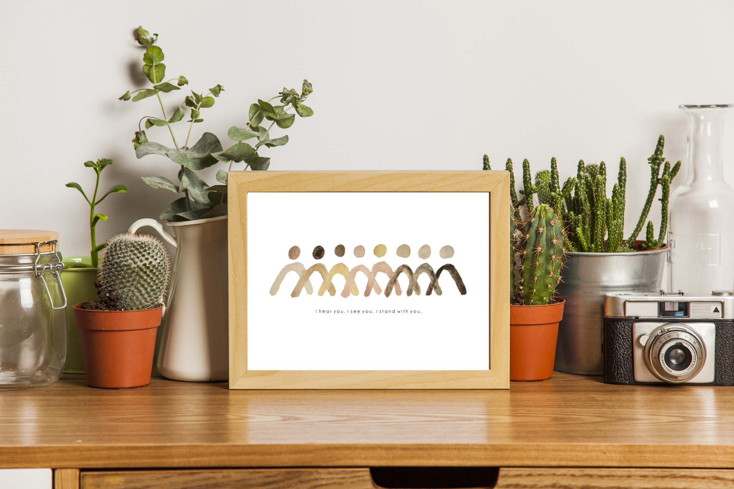 I Hear You I See You I Stand With You Maija Rebecca Hand Drawn