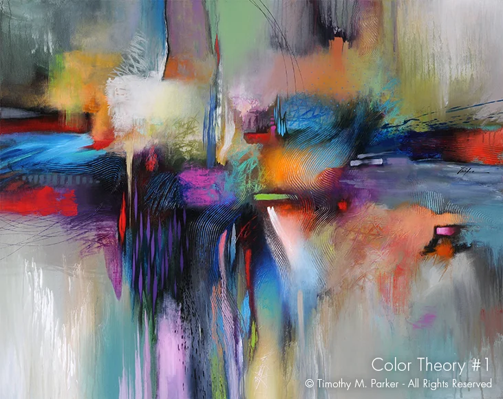 Color Theory Modern Abstract Fine Art Print Free Shipping