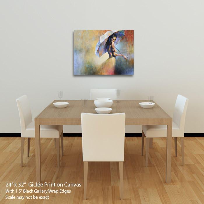 Summer Rain Abstract Figure Fine Art Print Limited Edition