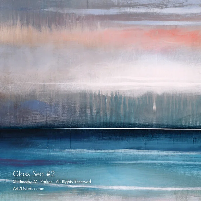 Glass Sea 2 Abstract Seascape Fine Art Print Free Shipping