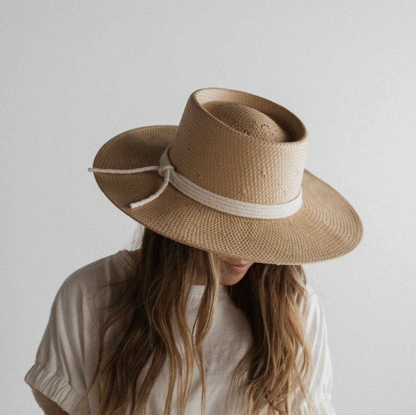 Gigi Pip Bre Straw Pork Pie Hat 
